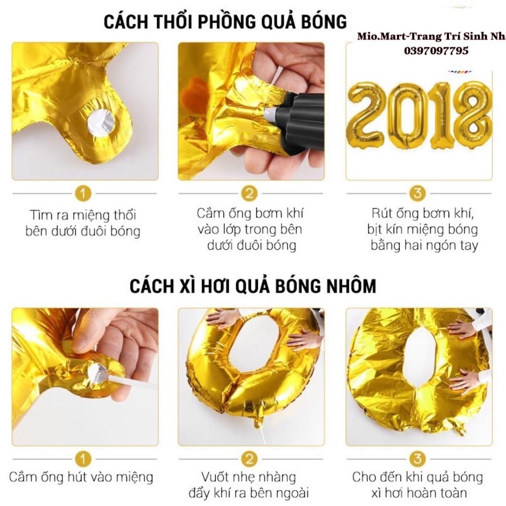 Set Trang Trí Sinh Nhật Hình Ngựa,Combo Tặng Kèm 50 Bóng Bay,Bơm Keo, Kim Tuyến BB90