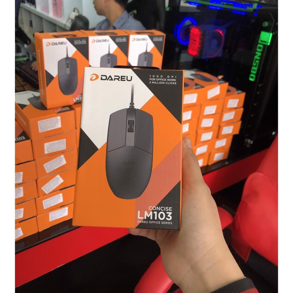 Chuột chơi game Dareu LM103 Black - Hàng chính hãng