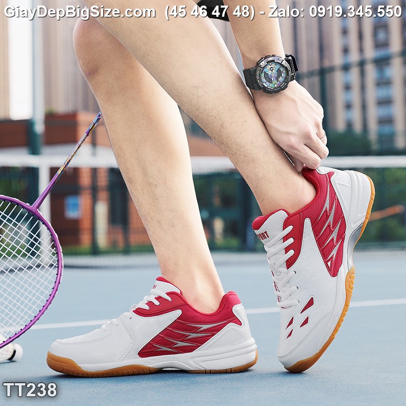 Giày chơi cầu lông tennis cỡ lớn 45 46 47 48 cho nam cao to chân ú bè. Big size badminton shoes for wide feet