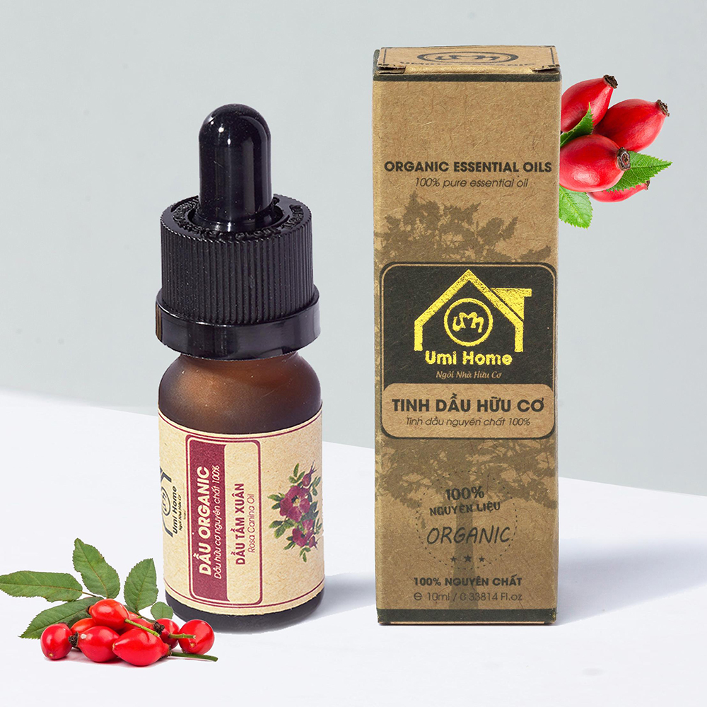 Dầu Nụ Tầm Xuân Nguyên Chất (10ML) UMIHOME - Rosehip Oil 100% Organic