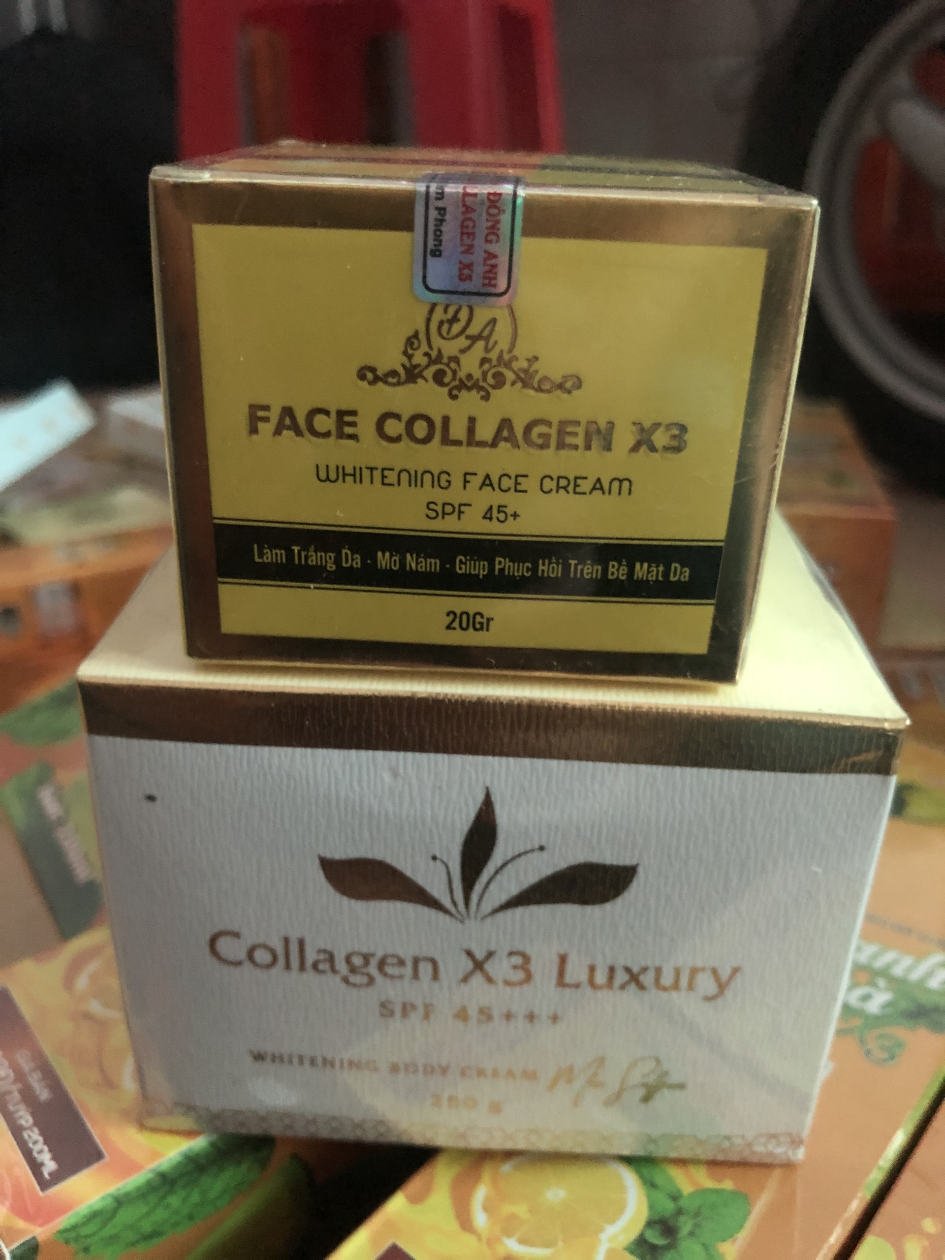 Kem Body Collagen X3 Luxury + Kem Face + Kích trắng da