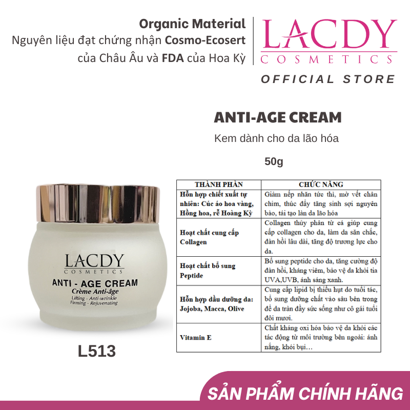 Kem dành cho da lão hoá - L513 ANTI-AGE CREAM 50g