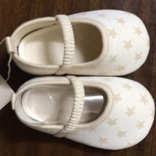Giày tập đi chống trượt cho bé sơ sinh 100% organic cotton hữu cơ tự nhiên không tẩy nhuộm hóa chất an toàn cho bé