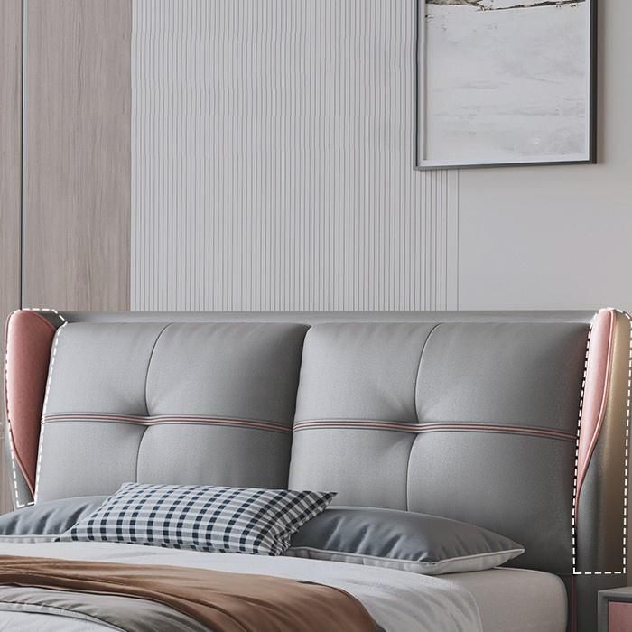 - Giường ngủ tối giản phong cách Ý - Giường ngủ chất liệu vải nano sang trọng LUX-G010