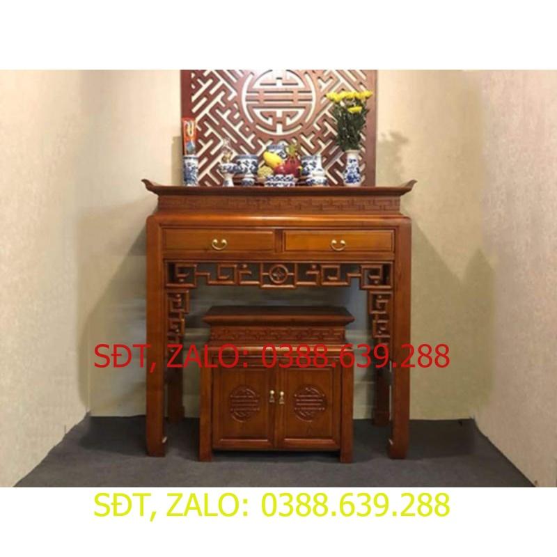 Án Gian, Án Thờ Gỗ Sồi Tự Nhiên Hoàn Toàn Size 127cm