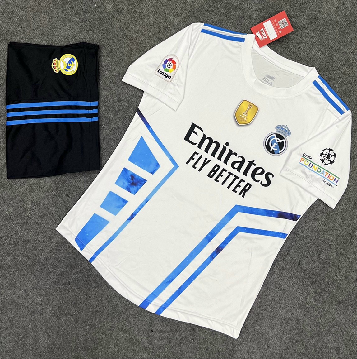[Mẫu mới] Bộ quần áo bóng đá câu lạc bộ Real Madrid - Áo bóng đá chất vải thun lạnh, dệt kim cao cấp