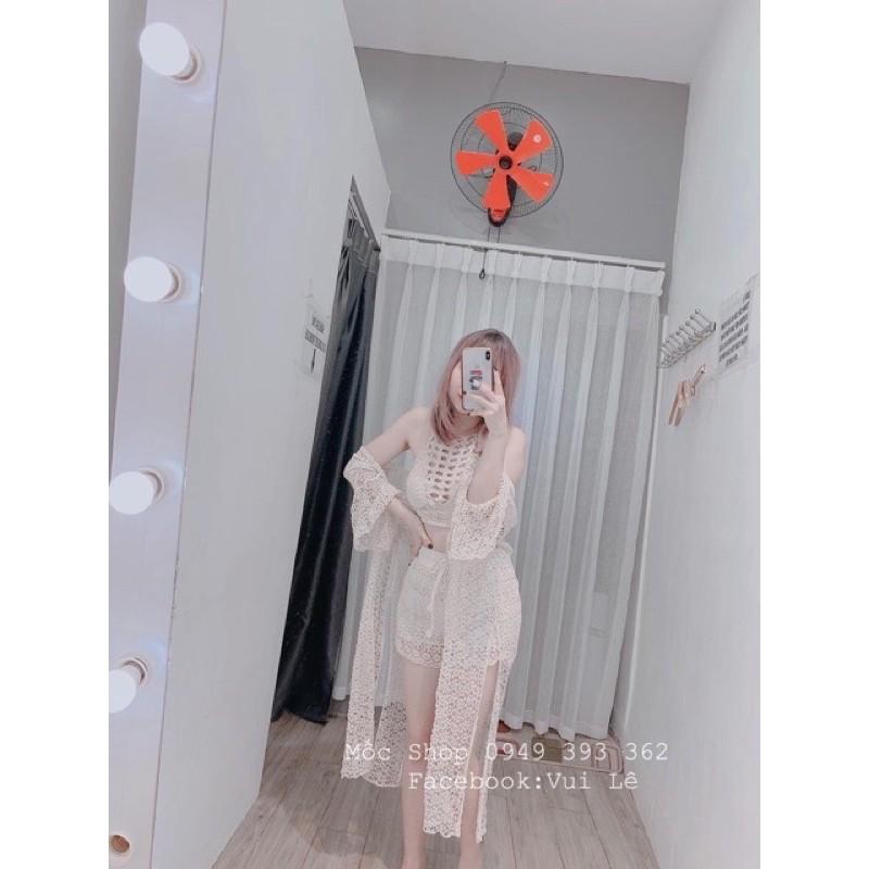 Set bikini ren đi biển 3 món -có bán rời