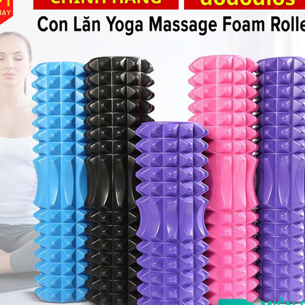 Hình ảnh Con Lăn Yoga Massage Foam Roller Ống Trụ Xốp Tập Thể Thao Giãn Cơ Có Gai Roam Rollet Cao Cấp Chính Hãng dododios