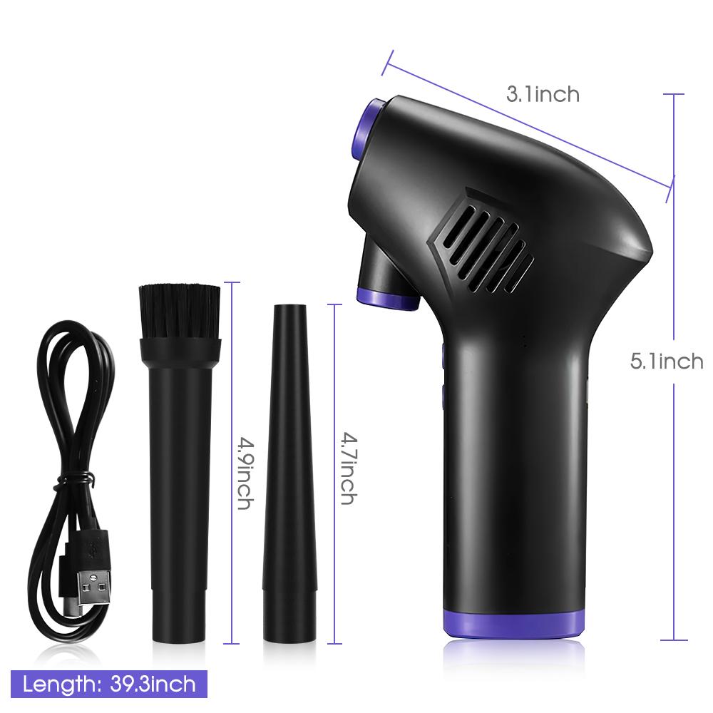 Duster không khí không dây dung tích lớn công suất lớn di động làm sạch máy thổi bụi máy thổi khí nén có thể sạc lại