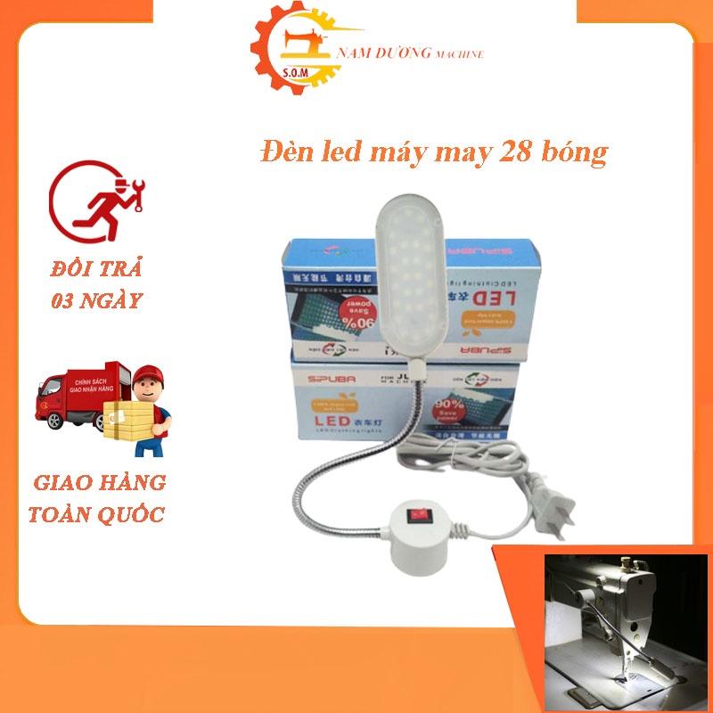 Đèn led máy may nam châm 28 bóng juki sáng trắng &gt; đèn led máy may có nam châm