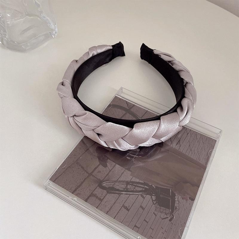 Băng đô, bờm tóc vải lụa satin băng đô thắt bím Handmade Thời Trang trẻ.