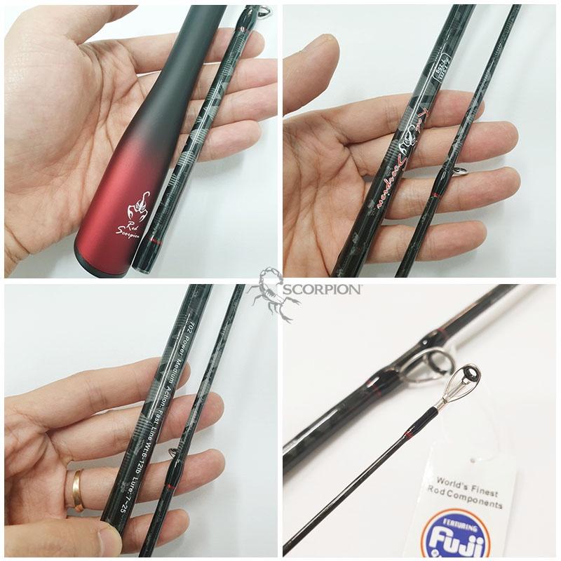 Cần câu lure máy đứng và ngang cao cấp Scorpion khoen FUJI mã CM16