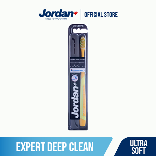 Combo 2 Bàn chải đánh răng Jordan Expert Deep Clean, Lông siêu mềm xoắn ốc 0.01mm & Công nghệ làm sạch sâu