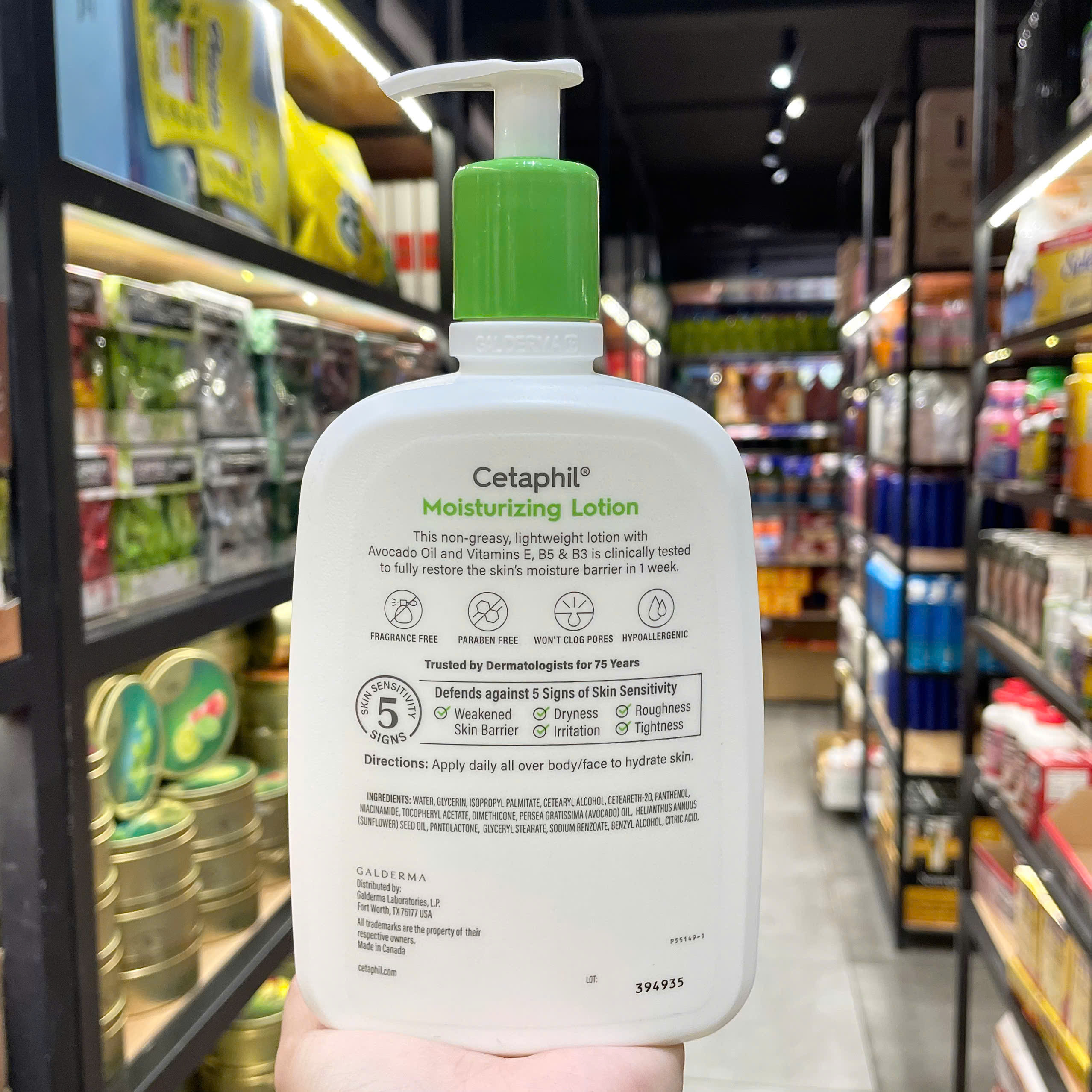 Sữa dưỡng ẩm toàn thân Cetaphil Moisturizing Lotion 591ml chai có vòi