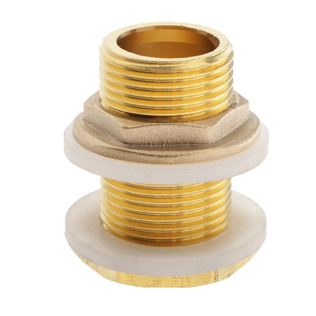 DN15 1/2‘’ Thread Water Tank Connector Bulkhead Fitting Leak-proof 45mm