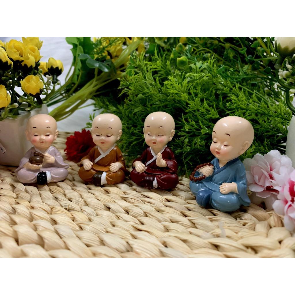 Bộ 4 tượng chú tiểu thiền tịnh tâm