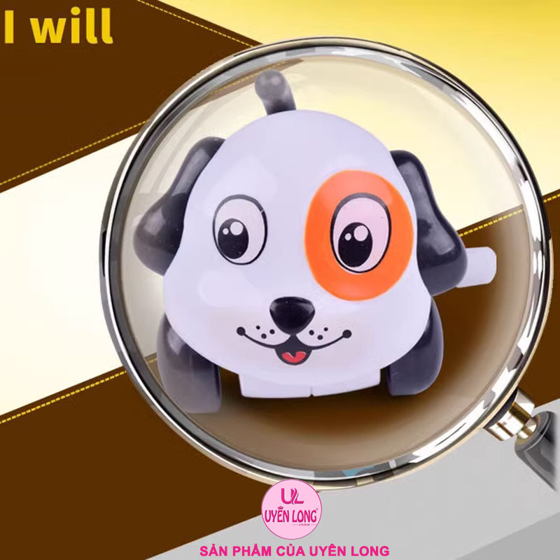 Cún Cưng Vặn Cót Mini Cho Bé, Có Lắc Đuôi Và Đầu Khi Di Chuyển, Phát Triển Nhận Biết Con Vật, Màu Sắc, Gia Công Tinh Tế.
