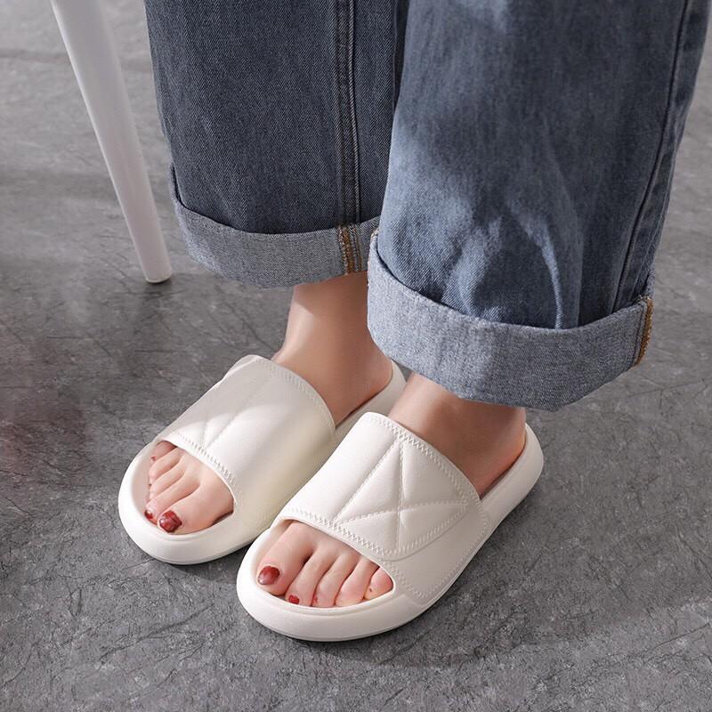 Ulzzang 045 Dép đi trong nhà, văn phòng unisex quai ngang đế xuồng bami siêu êm siêu nhẹ 100gram cực hot Thời Trang PKT