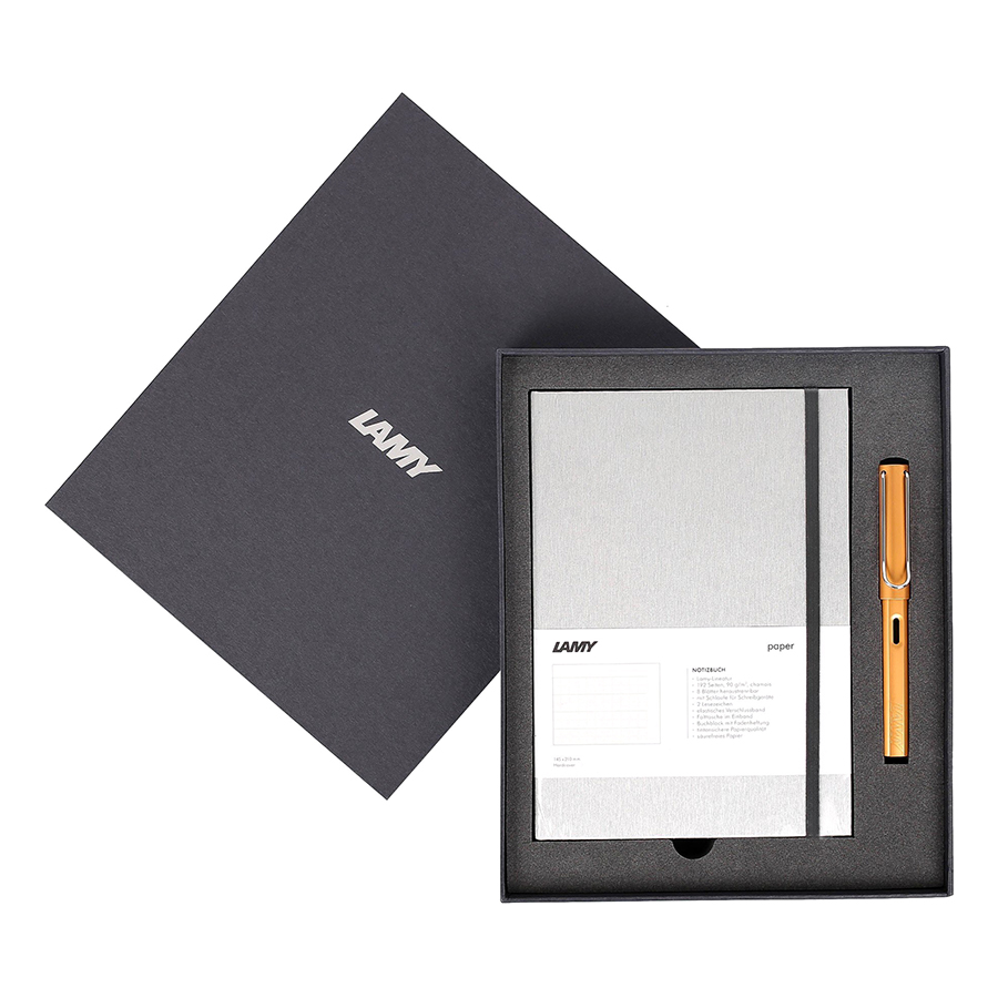 Gift Set Lamy Notebook A5 Softcover Grey + Lamy Al-Star Bronze - GSNAl009