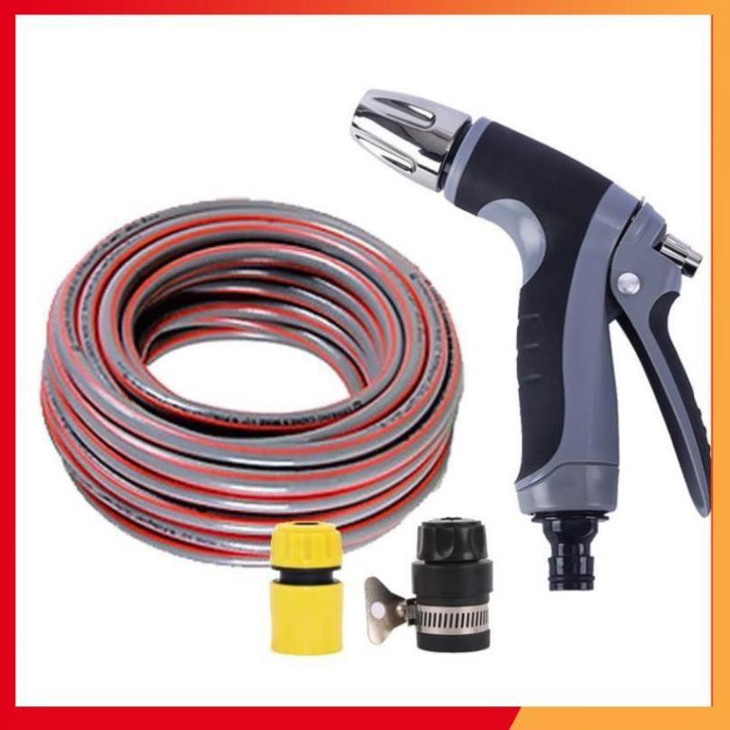 Bộ dây và vòi xịt tăng áp rửa xe tưới cây 206817