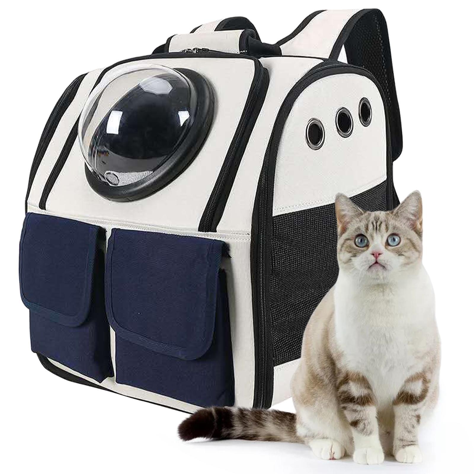 Pet Cat Carrier Backpack Ventilated Breathable Capsule Shoulder Bag Mesh