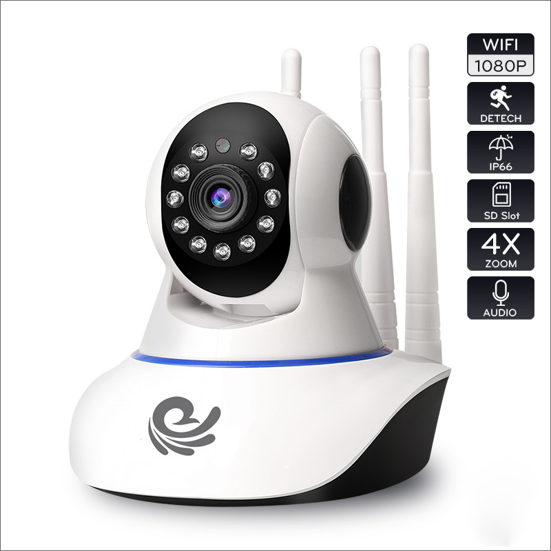 Camera Ip Wifi Quan Sát Trong Nhà Model CC1021 Xoay 360 Độ, Độ Phân Giải 2.0Mpx, Hỗ Trợ Đàm Thoại 2 Chiều, Tích Hợp Đèn Hồng Ngoại - Chính Hãng