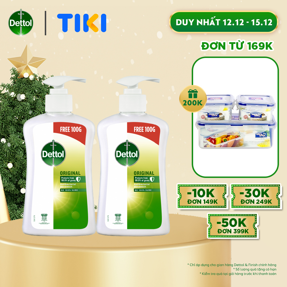 Combo 2 Chai Nước Rửa Tay Dettol Kháng Khuẩn - Chai 500G