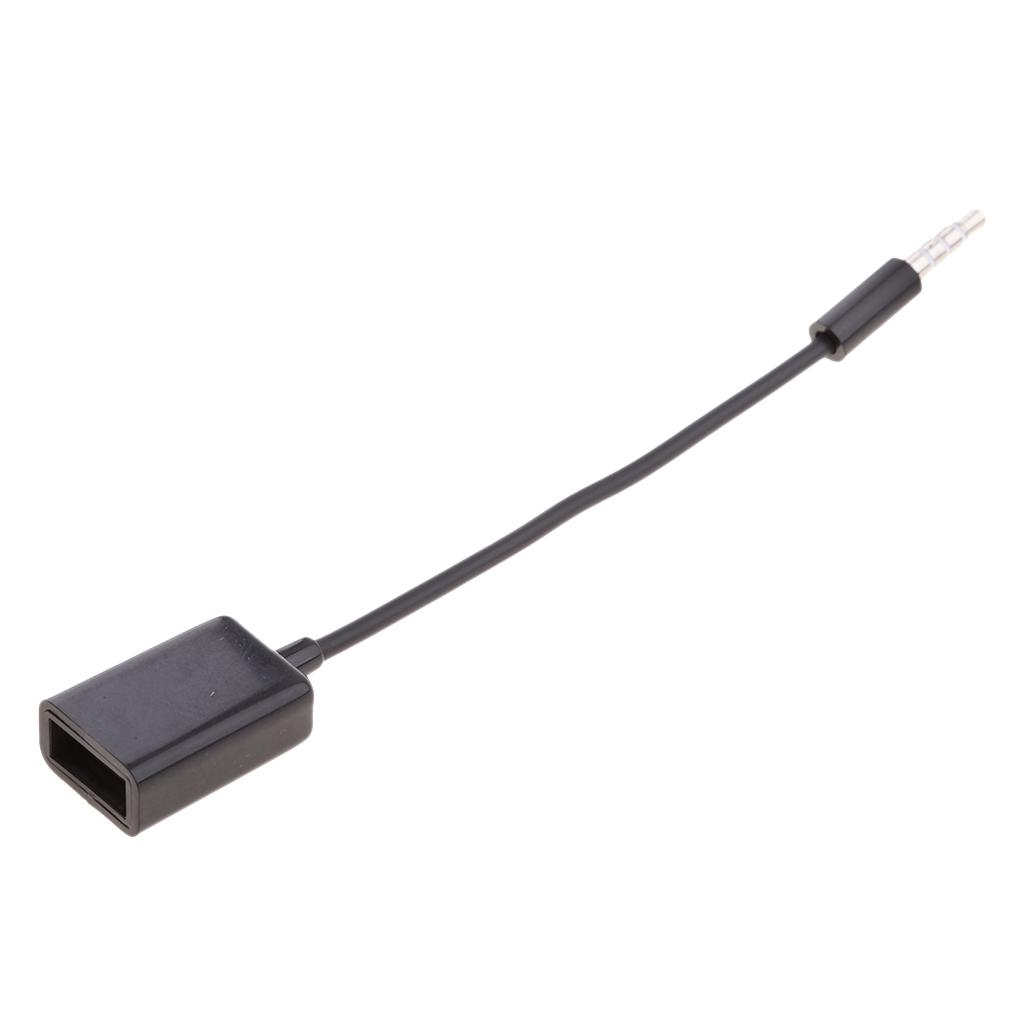 Lovoski 3.5mm Car Male Audio AUX Headphone Plug to USB 2.0 Female Cable