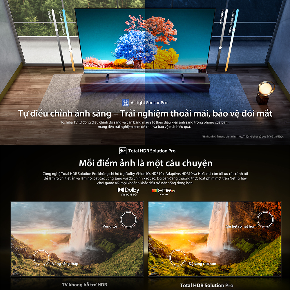 [SP Mới 2025] Smart Tivi Toshiba 55 inch AI 4K Mini LED 55Z670RP, Giao Hàng Toàn Quốc, Hàng Chính Hãng