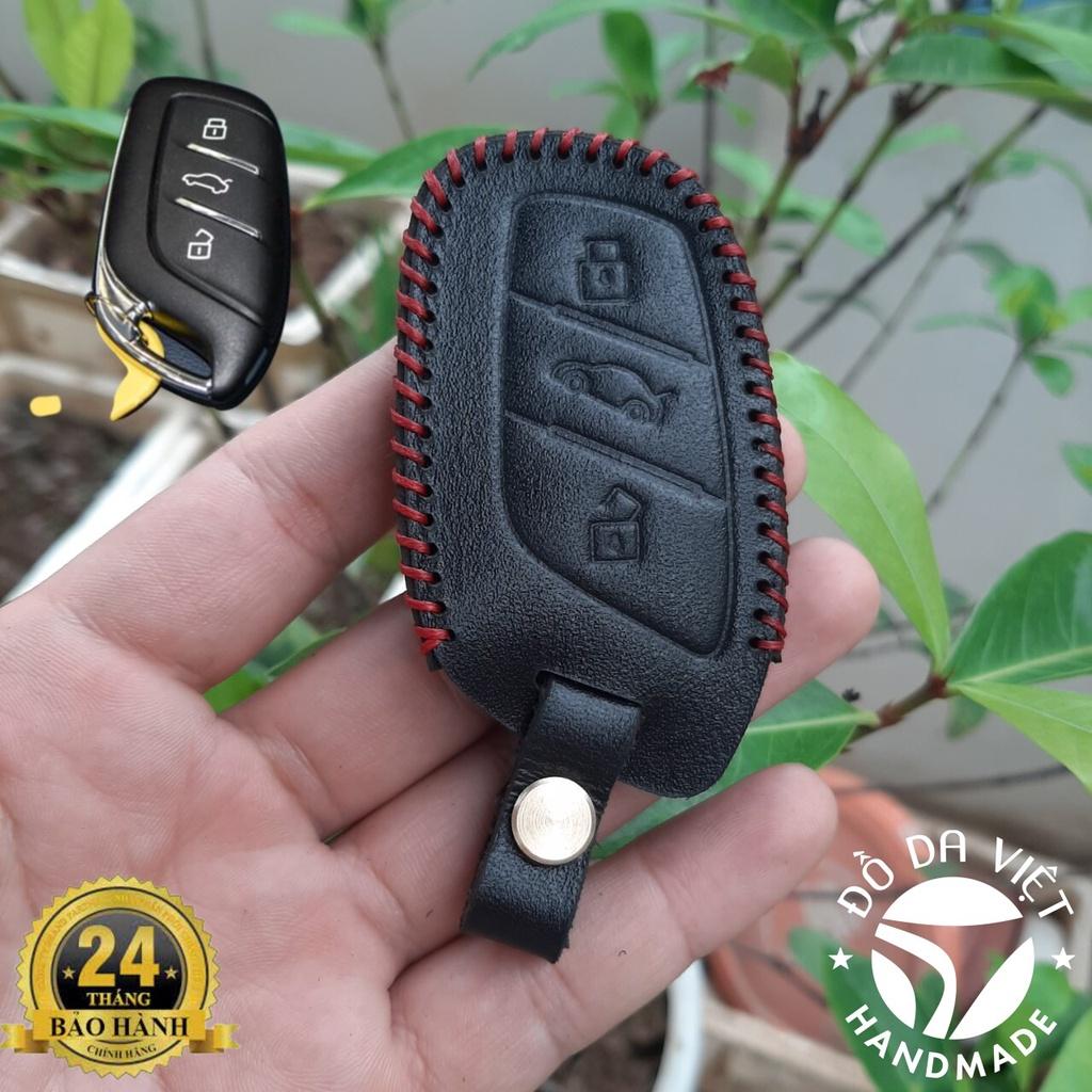 Bao Da Khoá MG ZS. Chìa thông minh 3 nút. Da bò nhập khẩu. Khắc tên và sdt chủ xe.