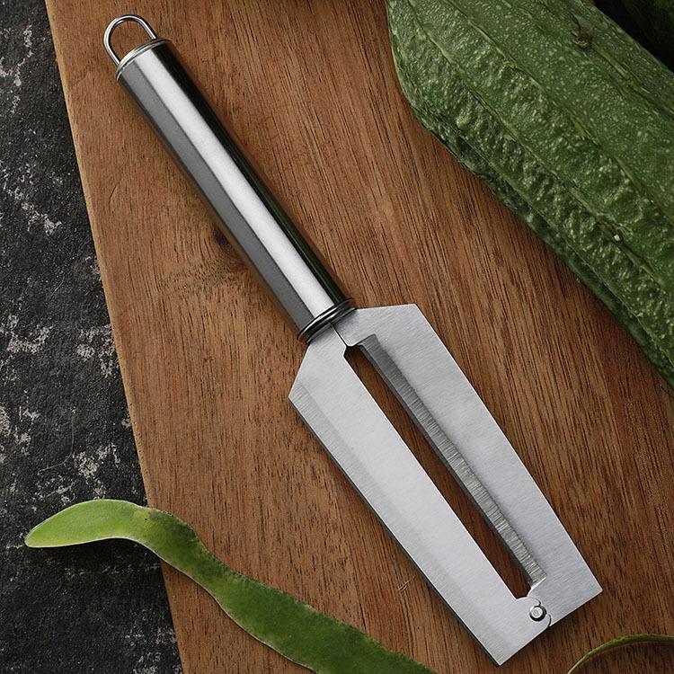 Dao Bào Inox, Chuyên Gọt Rau Củ Không Gỉ, An Toàn- Dao 2 Lưỡi Inox, Đa năng, Dễ Sử Dụng - Loại Cán Gỗ