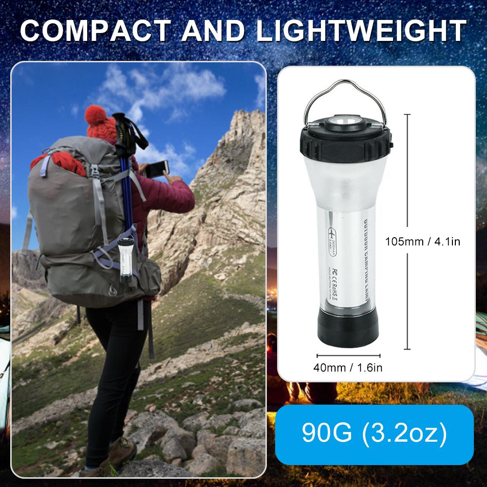 TOMSHOO USB Rechargeable Camping Tent Lantern Magnetic Work Light Flashlight with Tripod for Outdoor Camping Emergency