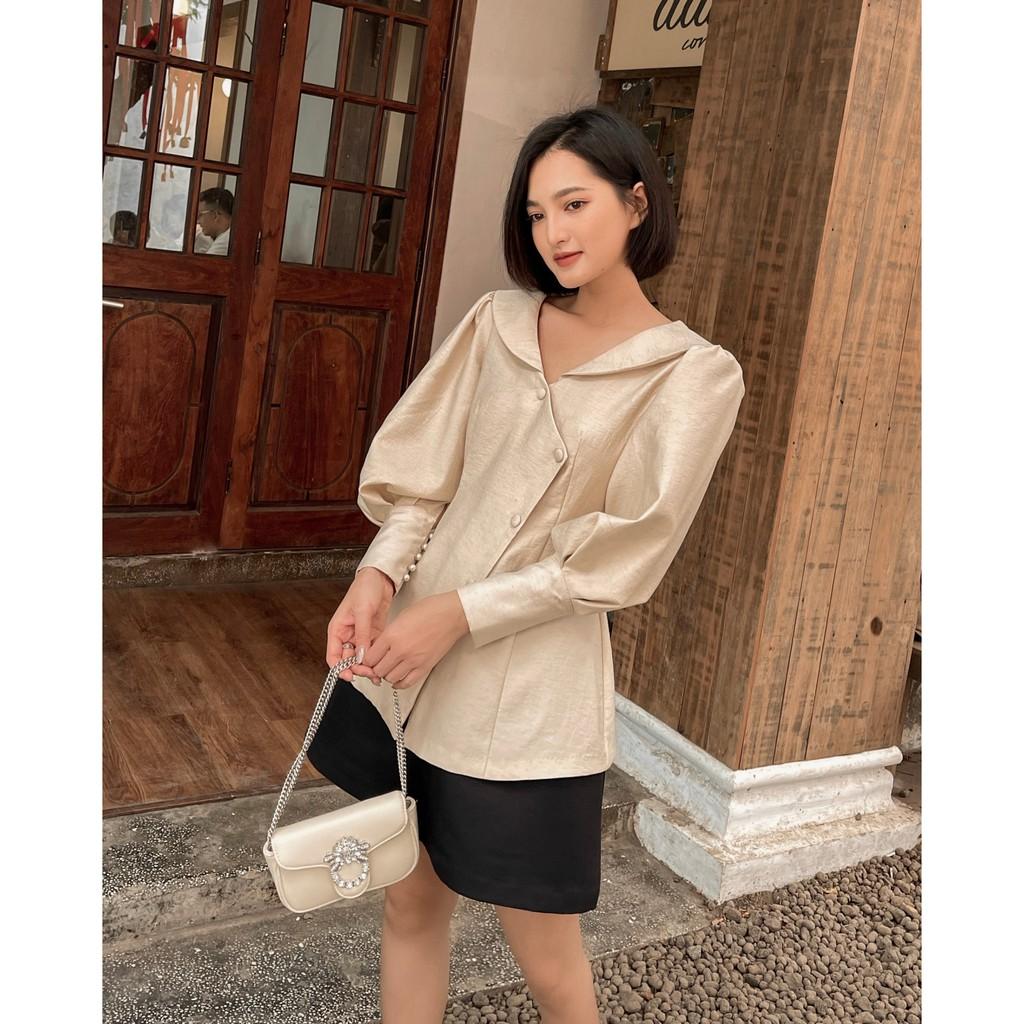 Áo đính cúc bọc tay dài, Peace House Clothing