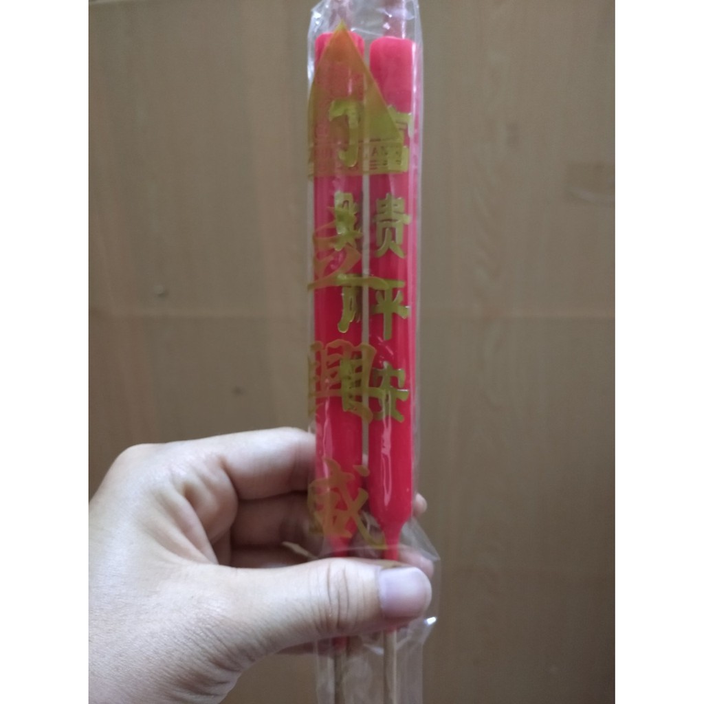2 cây đèn cầy tre đốt ngoài trời 25cm-34cm