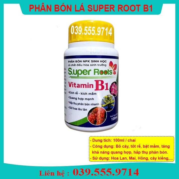 SUPER ROOTS B1 100ml - Phân Bón Lá NPK  điều hòa sinh trưởng, dưỡng hoa lâu tàn cho hoa cắt cành, cắm bình