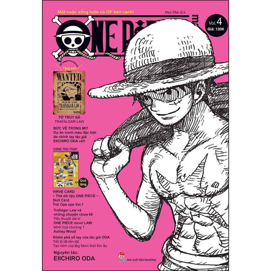One Piece Magazine Tập 4 [Tặng Kèm Tờ Truy Nã Law &amp; Vivre Card Trái Ope Ope]