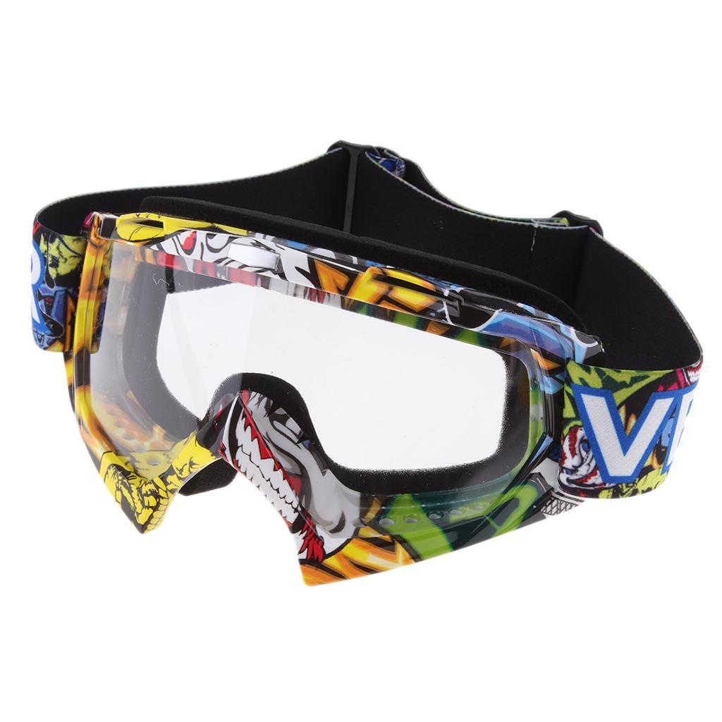 4X Motocross Snowmobile Snowboard Goggles  Protector Eyewear Clear
