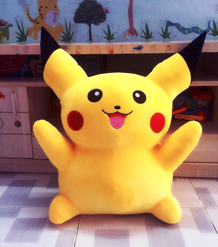 Gấu bông Pikachu dạng vuông cute, dễ thương cho bé (20cm---&gt;40cm) hàng việt nam cao cấp, an toàn cho trẻ nhỏ