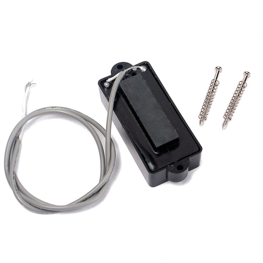 Black Covered Single-coil 4-Pole Pickup for Cigar Box Guitar & Bass