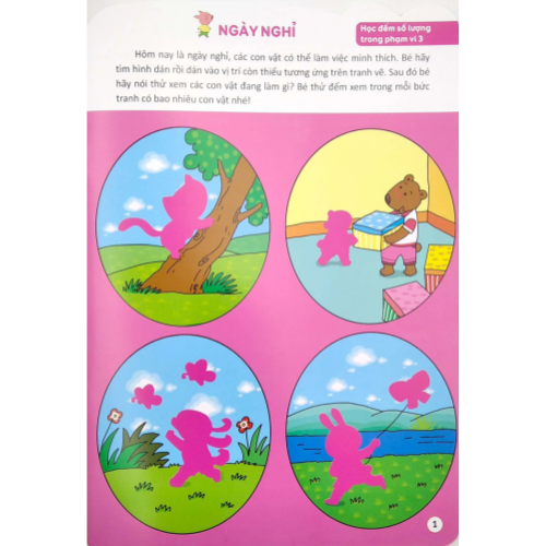 Bóc Dán Hình Thông Minh Phát Triển Khả Năng Tư Duy Toán Học IQ EQ CQ (3-4 Tuổi) - 178 Sticker (Quyển 1)