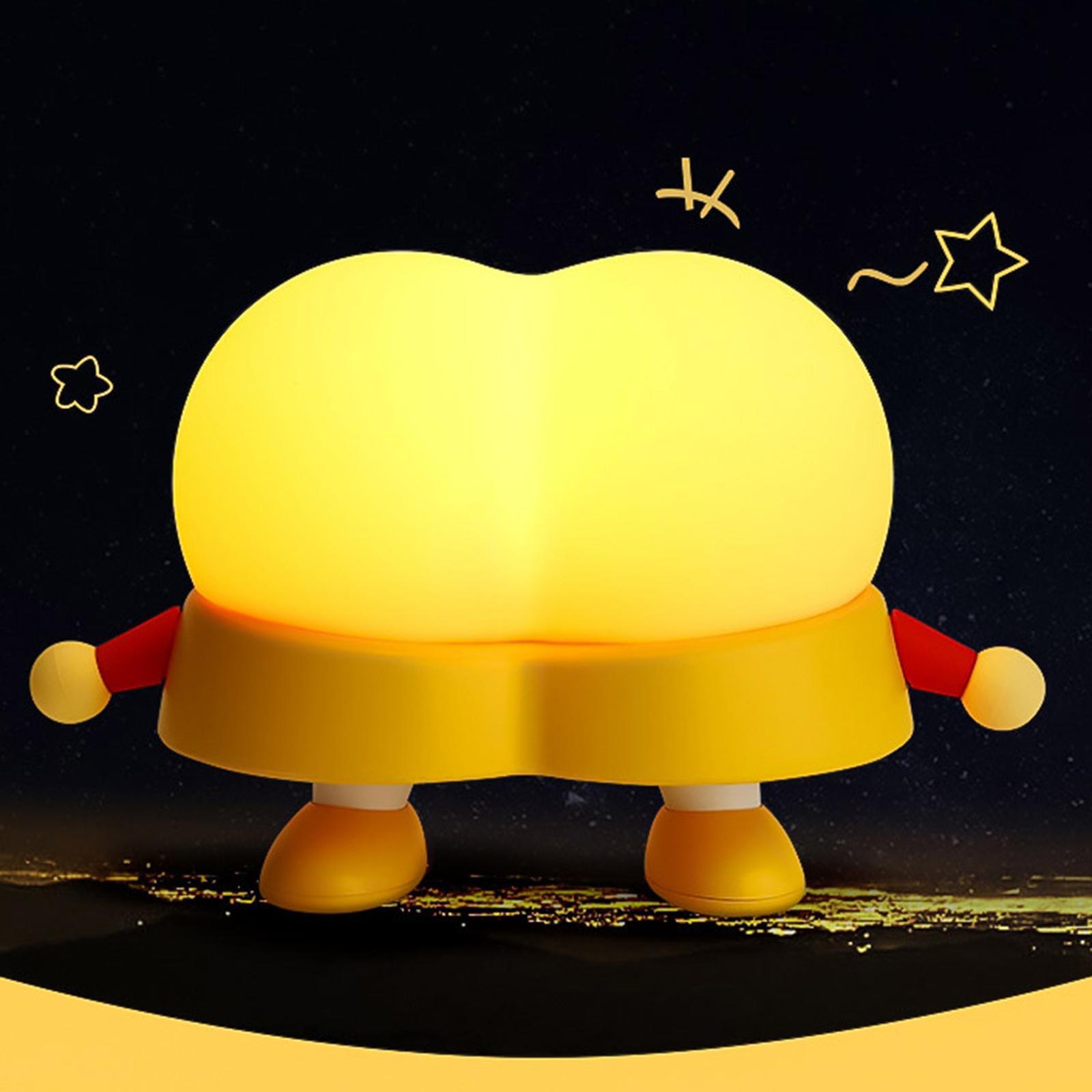 LED Night Light Silicone Adjustable Cartoon Lamp for Bedside Kids NightStand