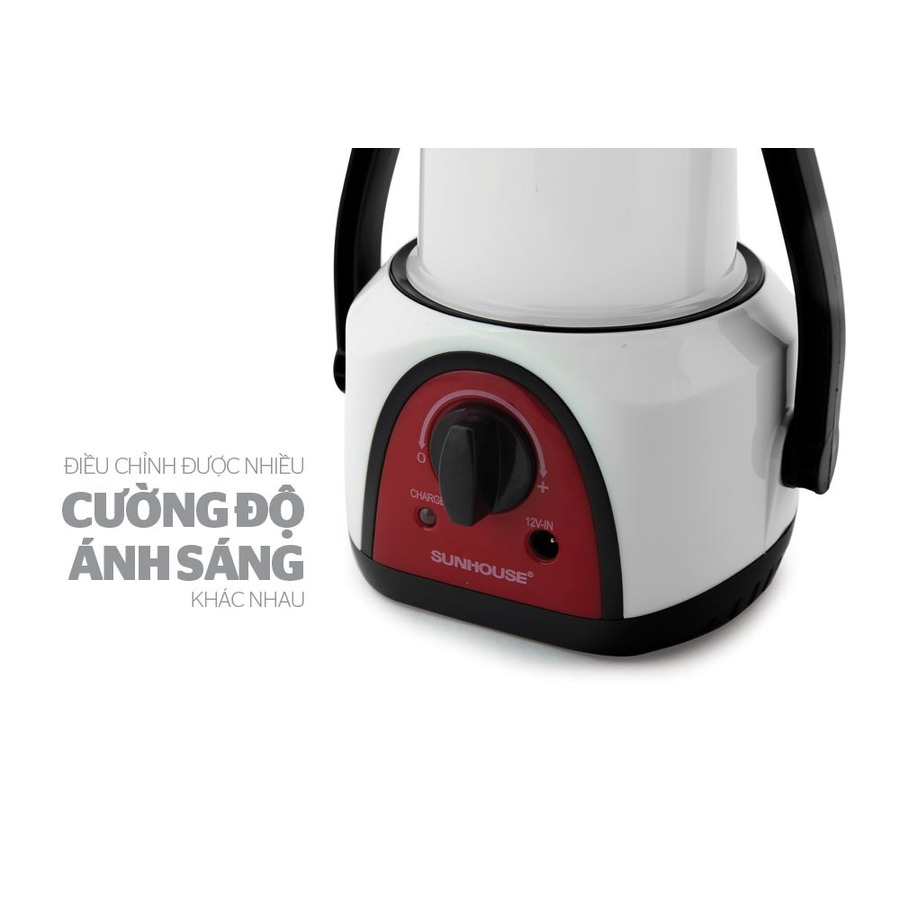 Đèn Tích Điện Đa Năng 360 Cỡ Trung Sunhouse SHE-6848LA - Trắng