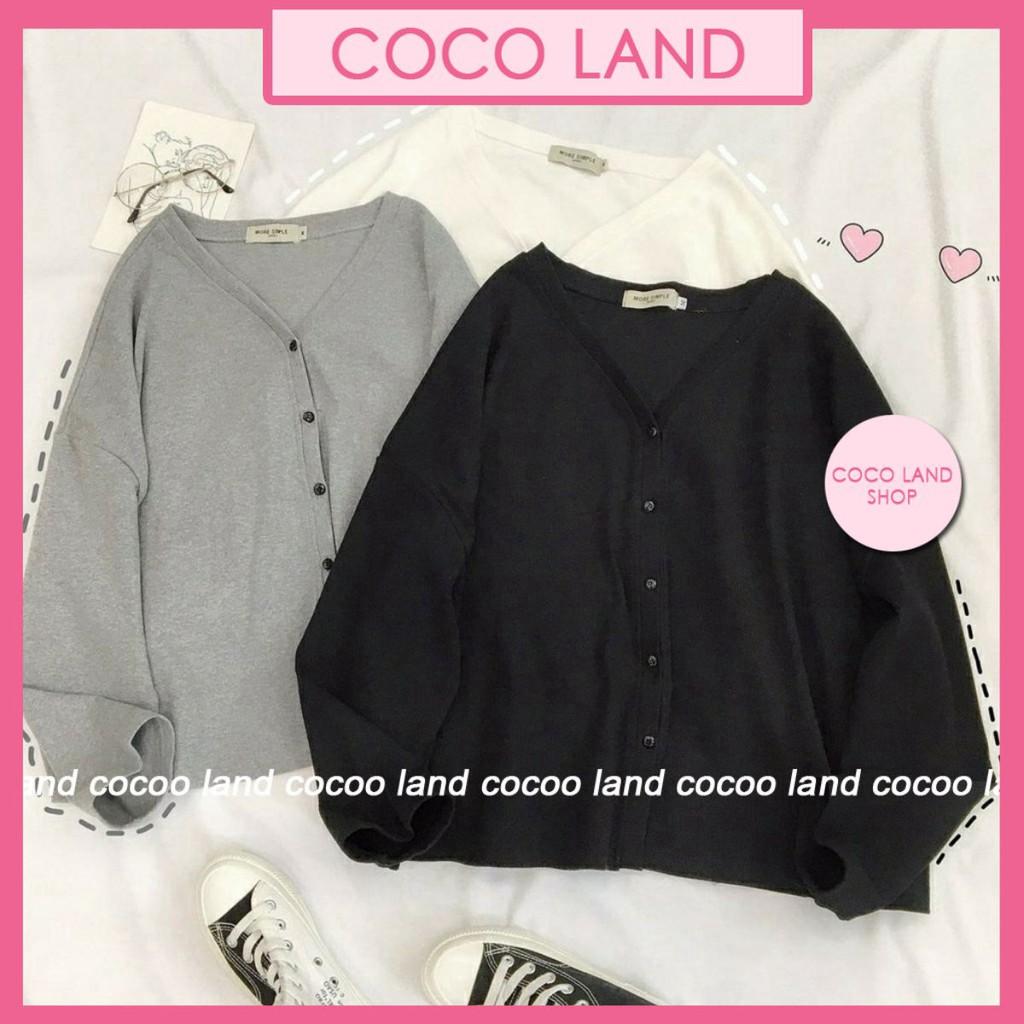 Áo khoác nữ trơn cadigan form rộng ulzzang vải mềm mại coco land ulzzang