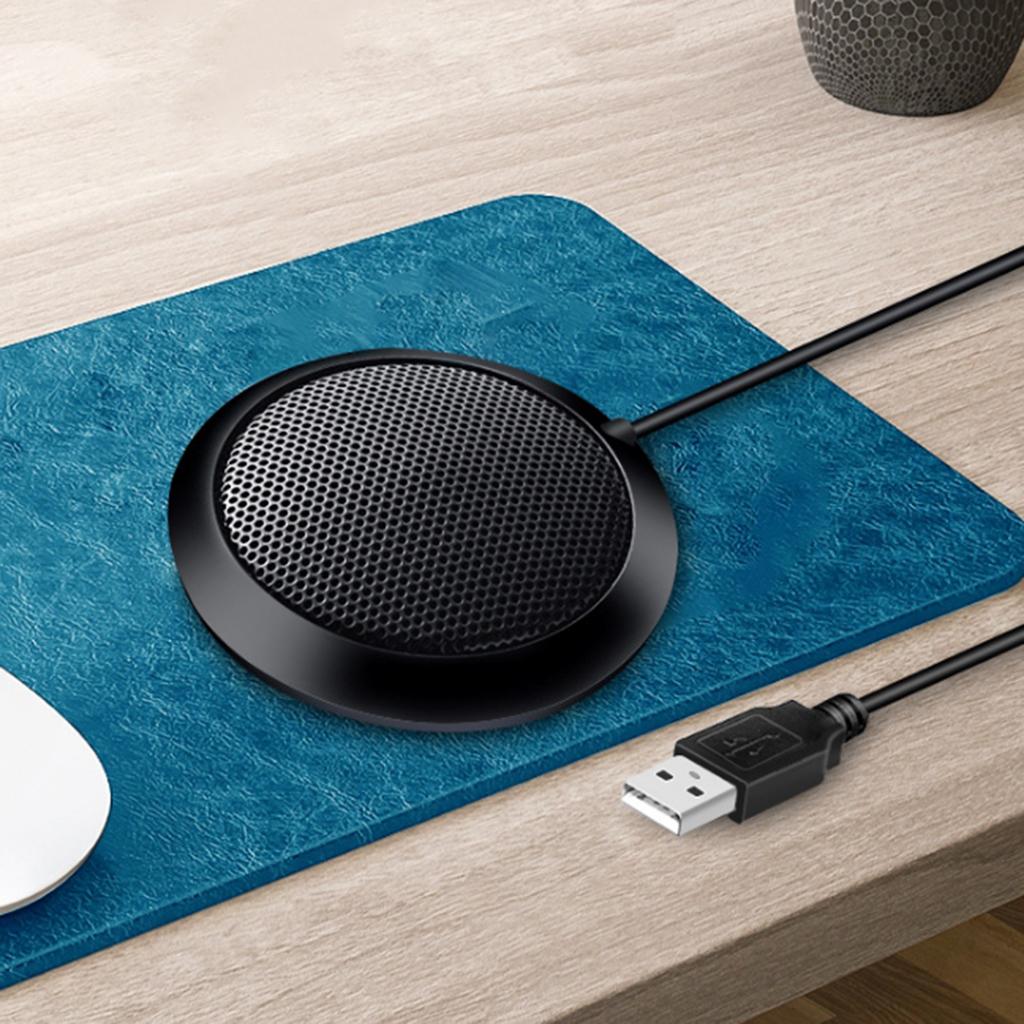 Conference USB Microphone for Computer Desktop and Laptop with 360° Pick up Range Compatible with Windows for YouTube, Conference Call