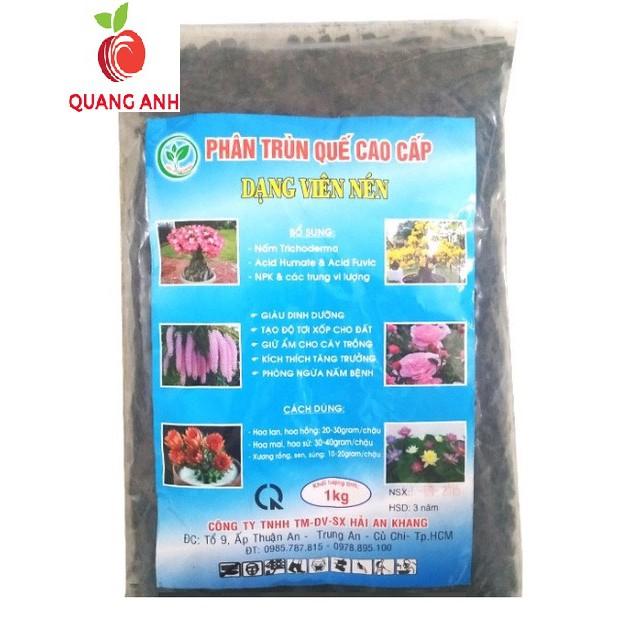 PHÂN TRÙN QUẾ HỮU CƠ DẠNG VIÊN 1kg