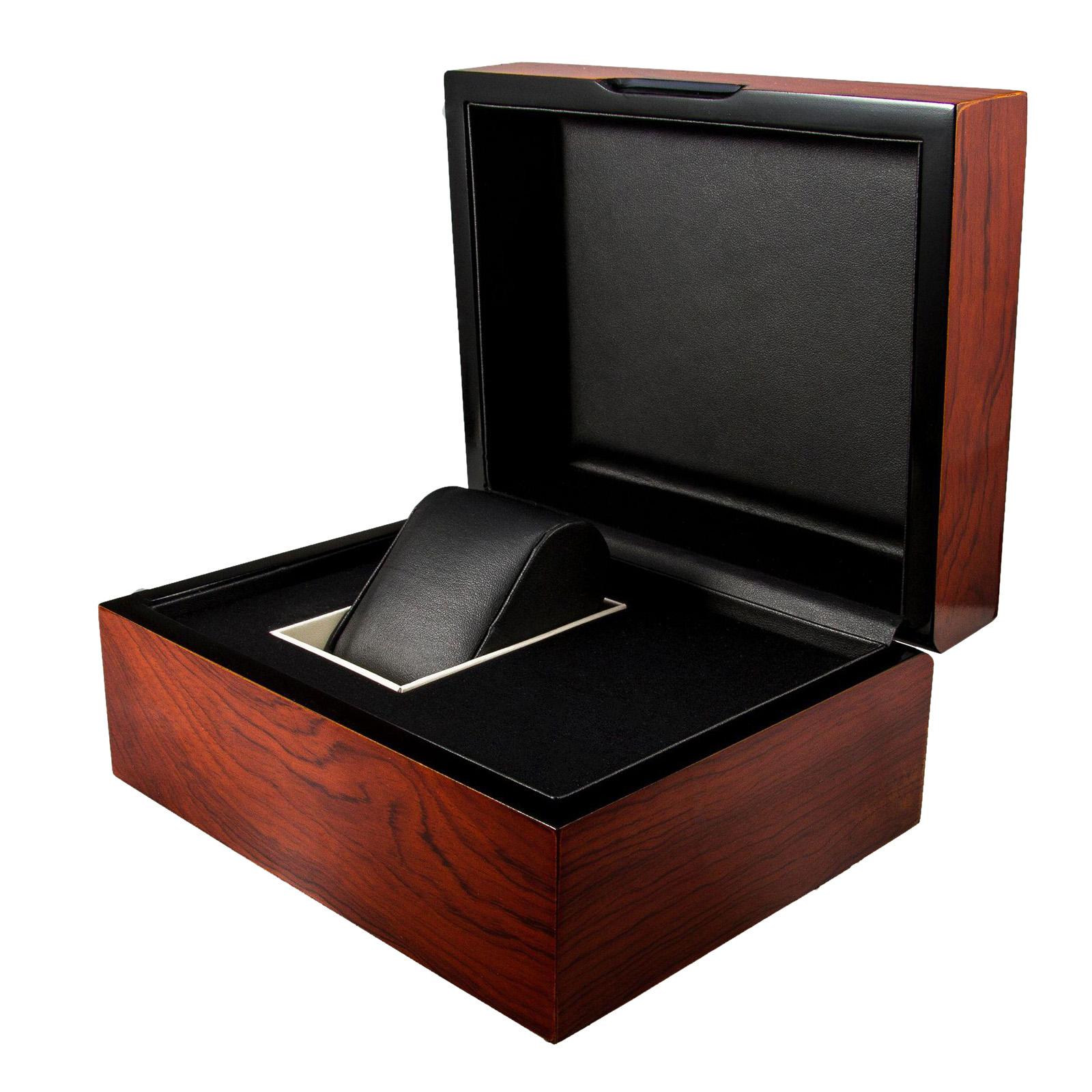 1 Watch Case, MDF Box, Mahogany Paint Finish Watch Case Drawer Jewelry Display Organizer