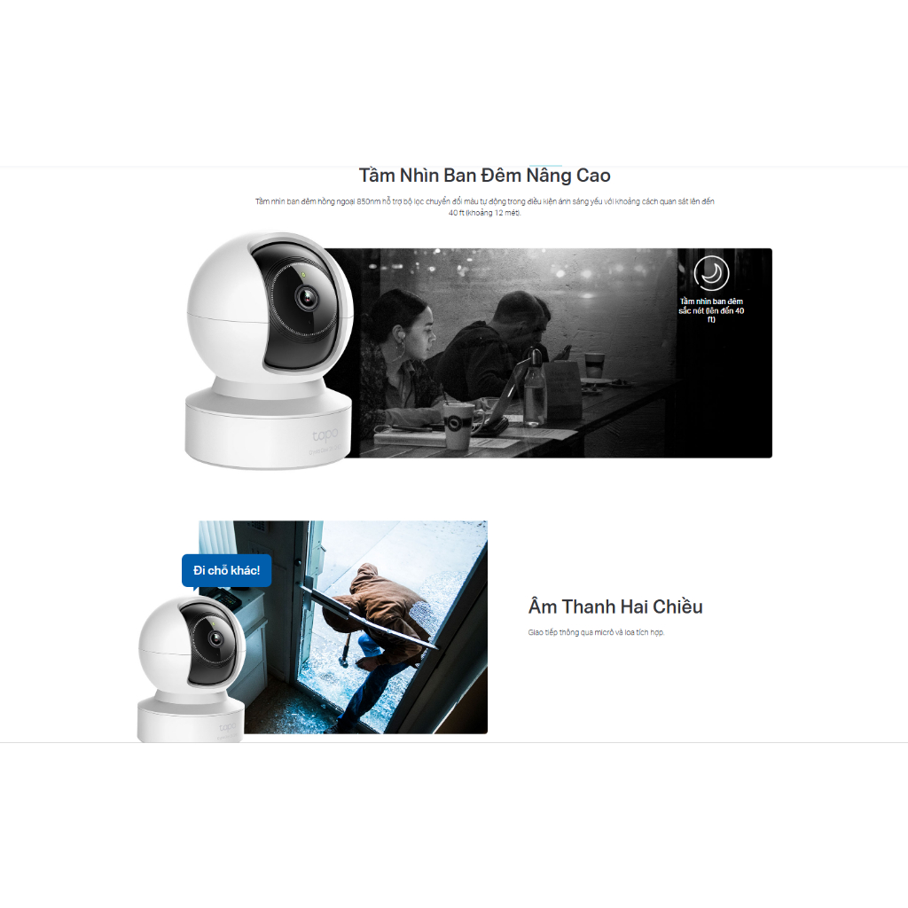 CAMERA WIFI TRONG NHÀ TAPO C222 4MP - XOAY 360 ĐỘ, ĐÀM THOẠI HAI CHIỀU, PHÁT HIỆN NGƯỜI, TIẾNG KHÓC, TIẾNG ĐỘNG VẬT