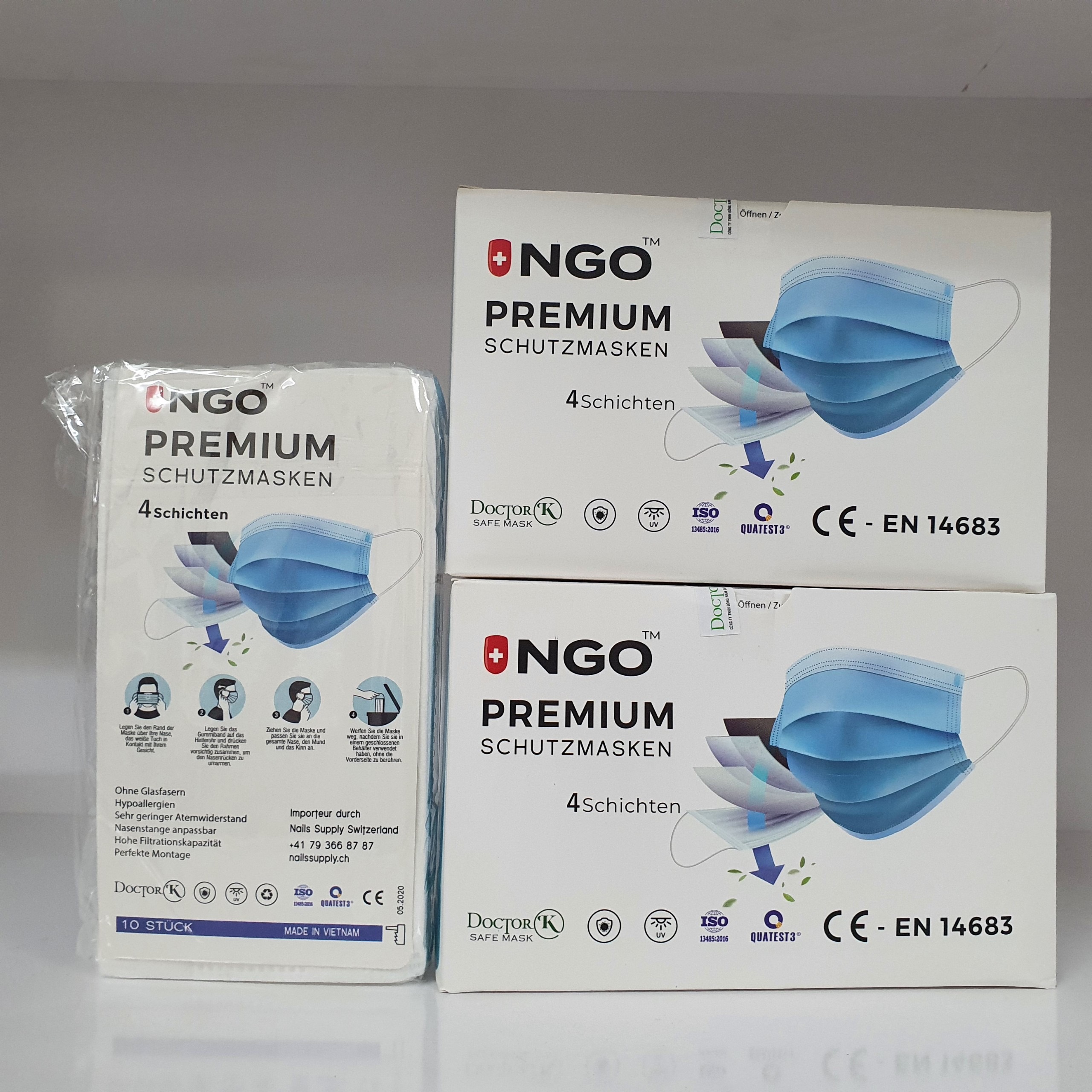 [CHÍNH HÃNG] COMBO 5 HỘP KHẨU TRANG Y TẾ CAO CẤP DOCTORK PREMIUM (THUỴ SỸ) - 50 CÁI/HỘP