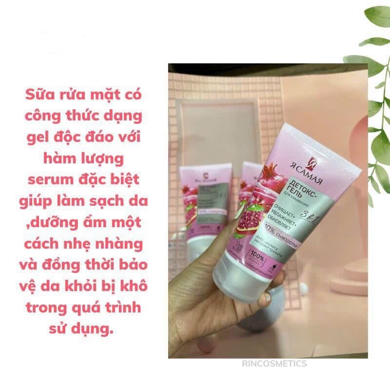 Sửa rửa mặt thải độc  YA SAMAYA Detox gel face wash 150ml