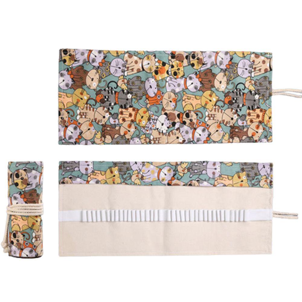 Túi đựng bút bằng vải canvas sức chứa lớn thiết kế dễ thương